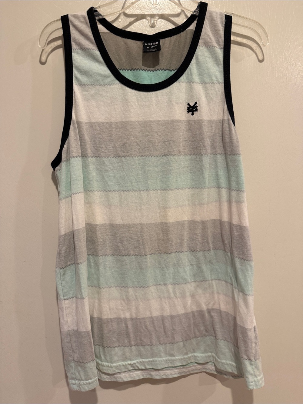 Zoo York Mint, Gray & Black Striped Tank